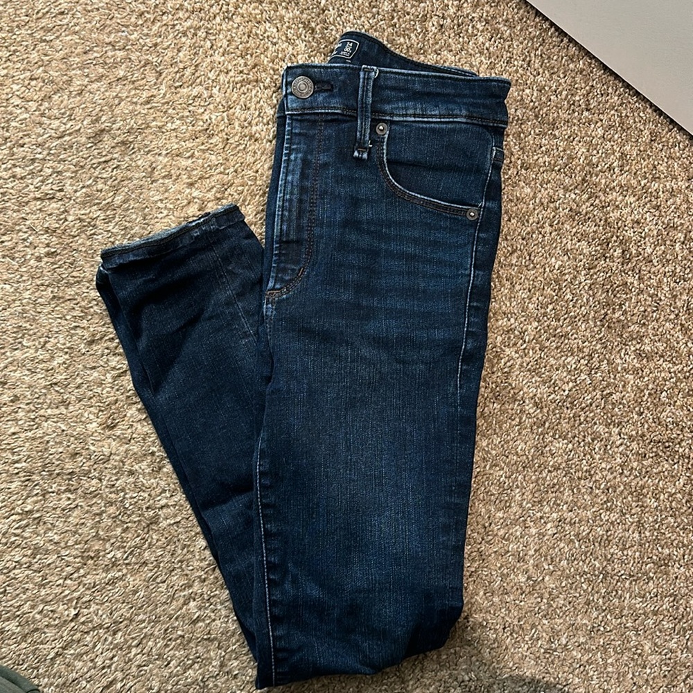 Abercrombie and fitch high rise ankle denim. 24 short